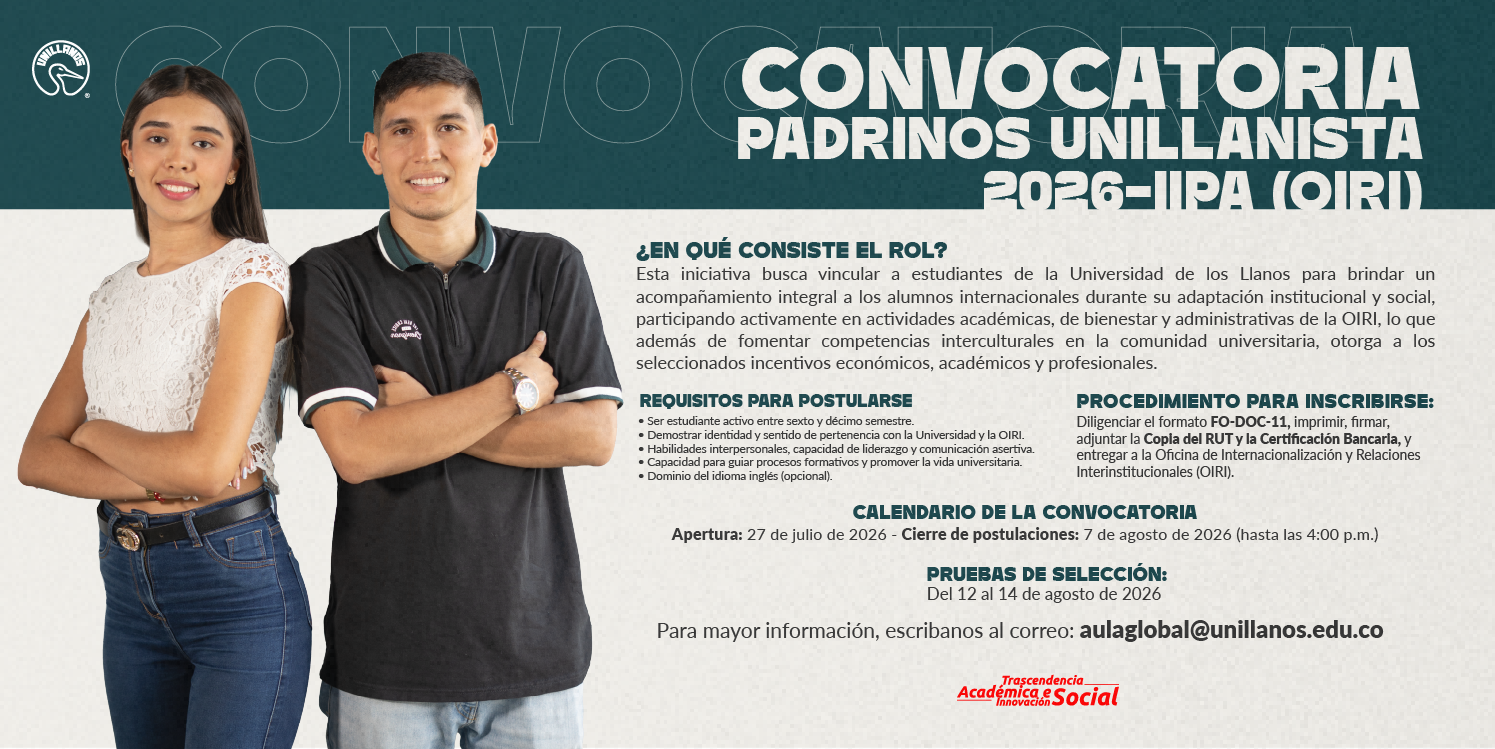 Convocatoria: Monitoria 