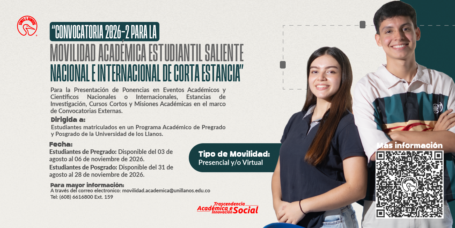 ABIERTA Convocatoria 2026-2: Movilidad Académica Estudiantil Saliente de Corta Estancia